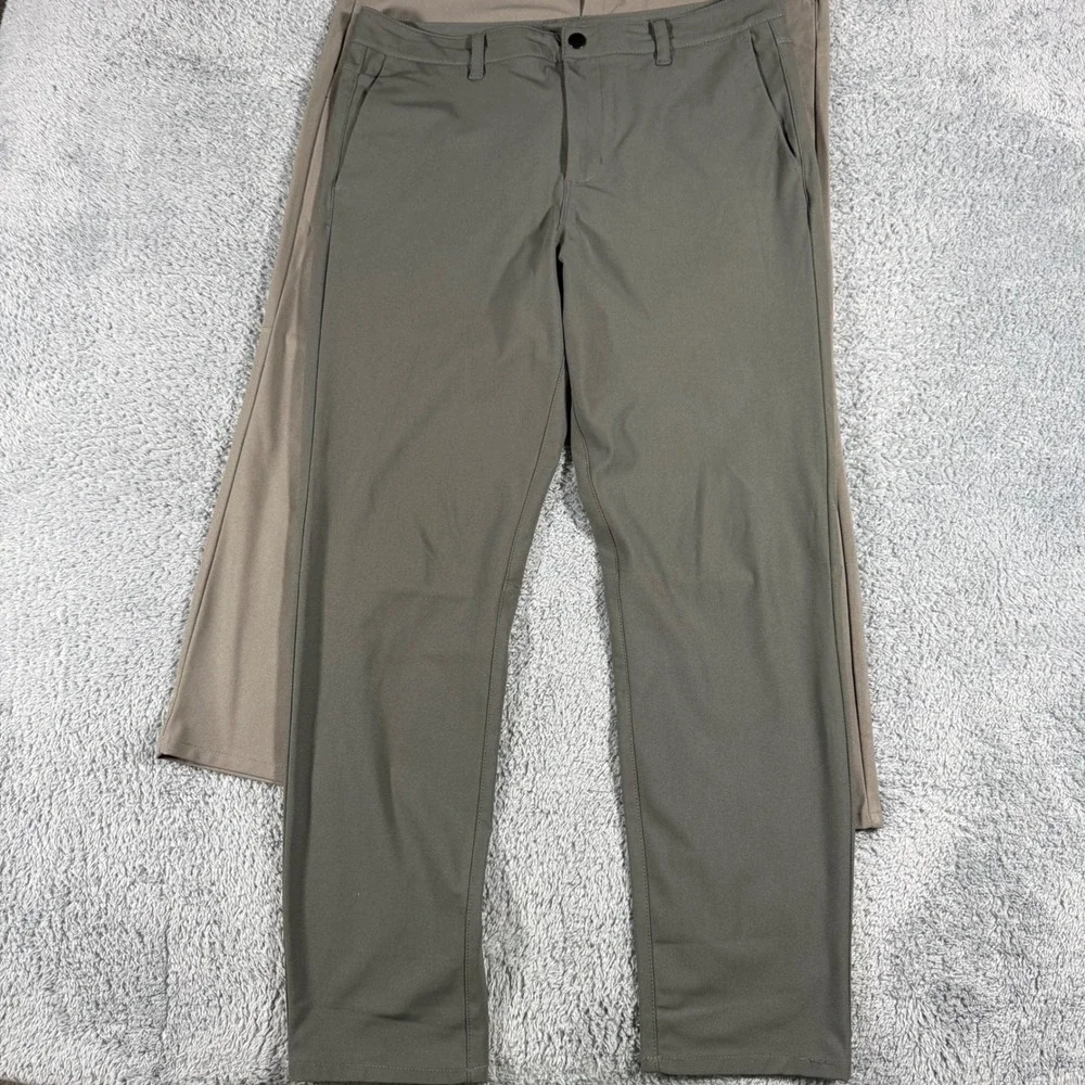 Lot of 2 Cuts AO Slim Fit Pants Mens 33x29 Performance Golf Chino Stretch Comfo